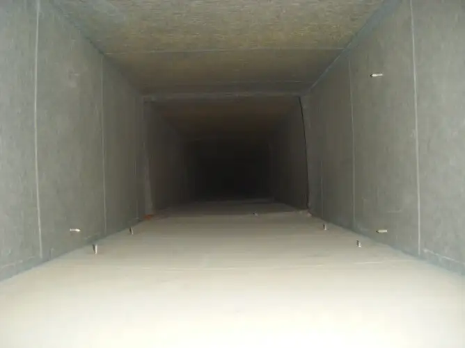 air duct after cleaning