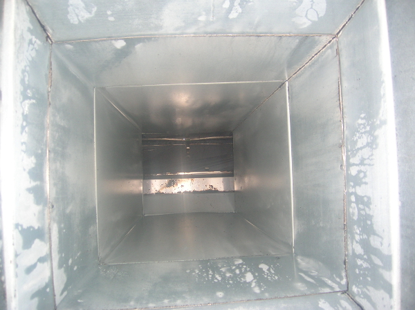cleaned vertical exhaust duct - after