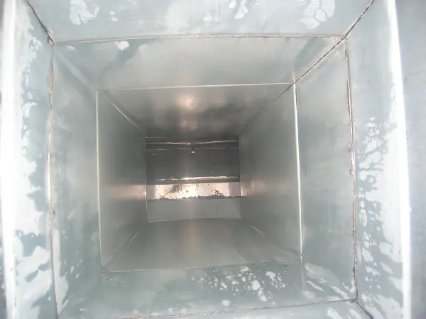cleaned vertical exhaust duct - after cleaned vertical exhaust duct - after