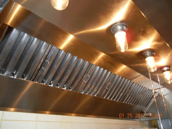 Cleaned Restaurant Range Hood