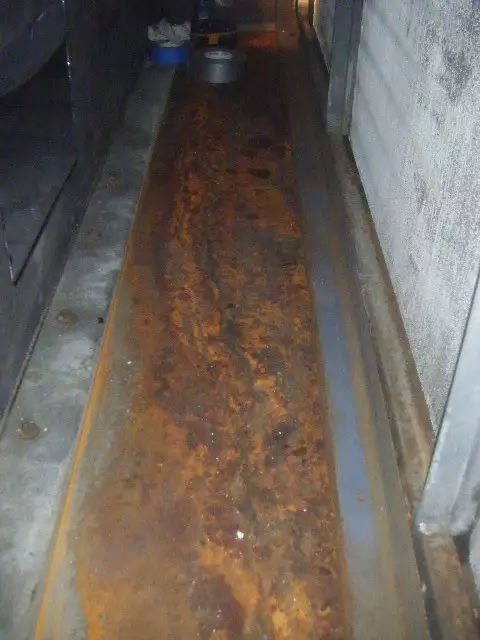 Deteriorated coil pan