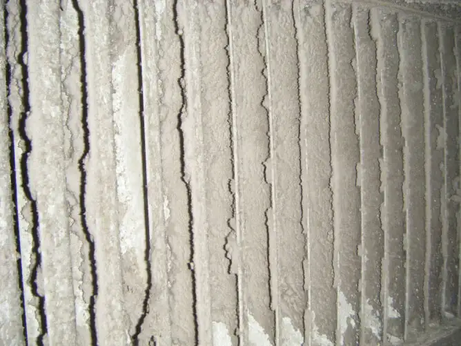 Baffle before cleaning