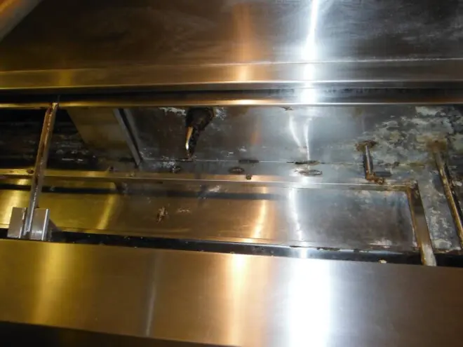 Kitchen plenum after cleaning Kitchen plenum after cleaning