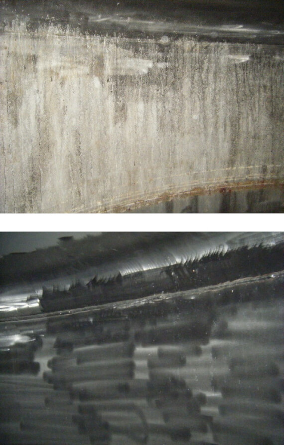 Clean silo interior