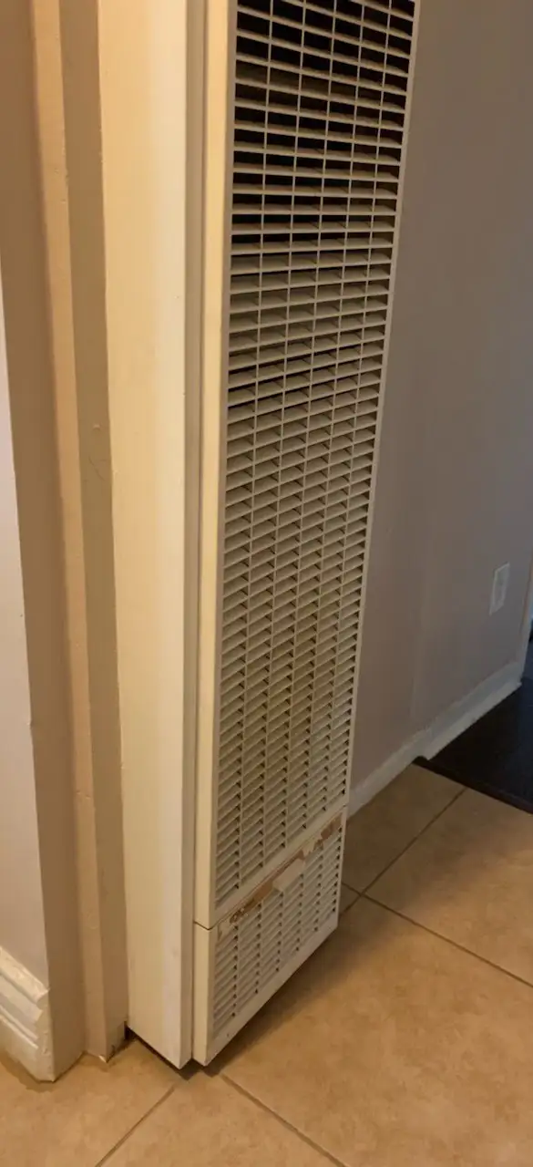 Residential wall heater cleaning Before/After Photos